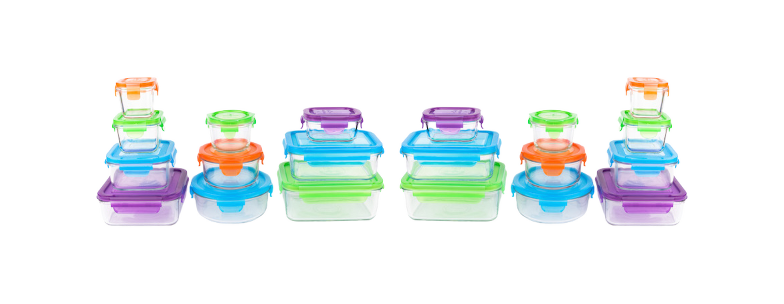 Wean Green Glass Lunch Bowls with Easy Lock Lids - Jillian's Drawers
